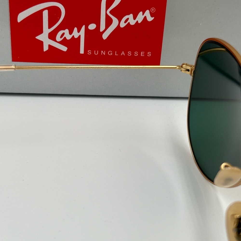 Ray-Ban Aviator Sunglasses RB3026 62-14mm Gold frame/Cyclamen Pink Flash 201 - Picture 9 of 10